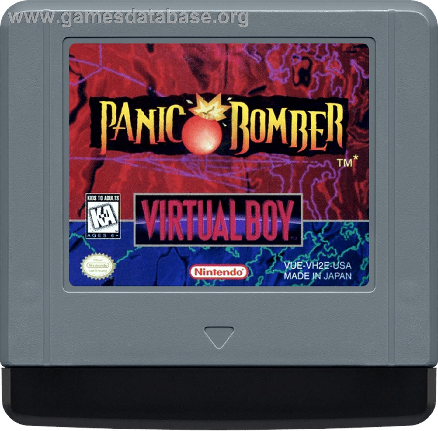 Panic Bomber - Nintendo Virtual Boy - Artwork - Cartridge