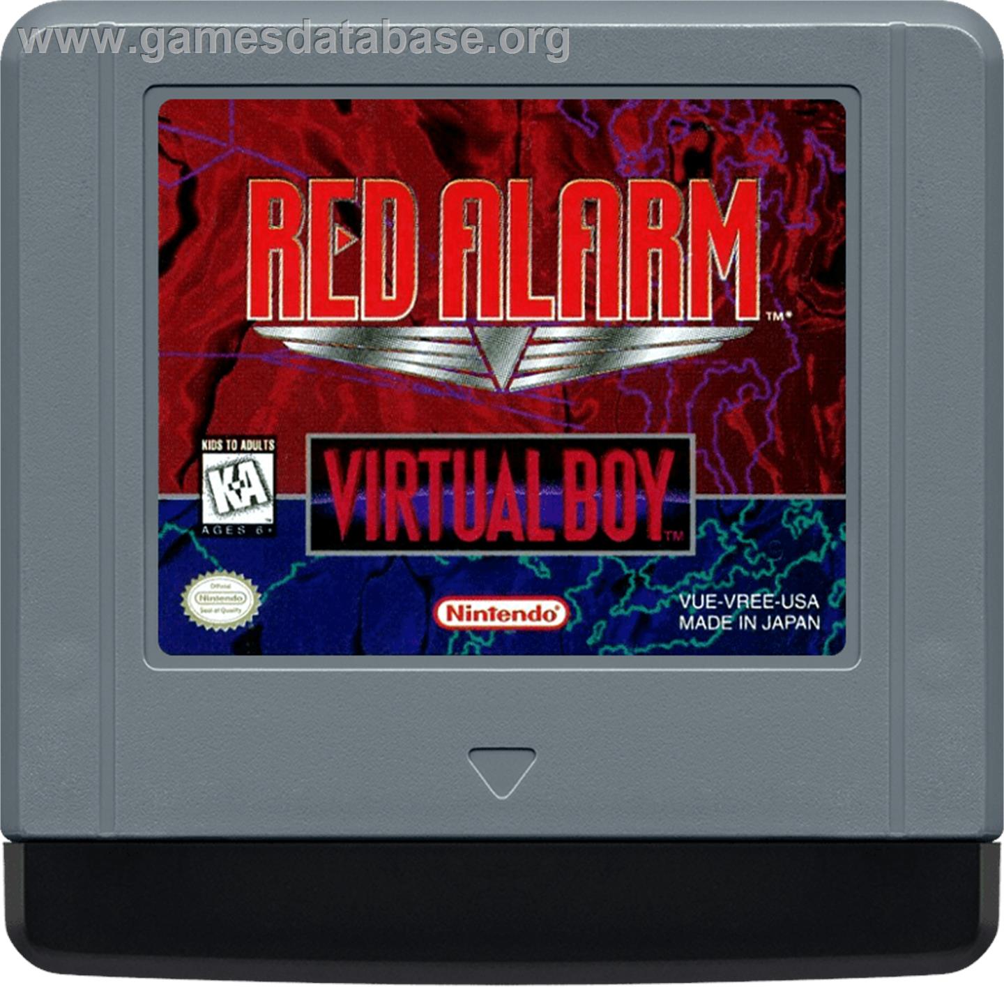 Red Alarm - Nintendo Virtual Boy - Artwork - Cartridge