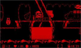 In game image of Virtual Boy Wario Land on the Nintendo Virtual Boy.