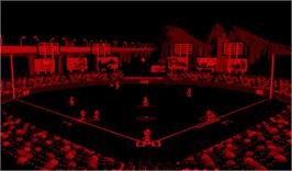 In game image of Virtual League Baseball on the Nintendo Virtual Boy.