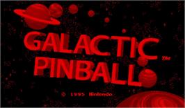 Title screen of Galactic Pinball on the Nintendo Virtual Boy.