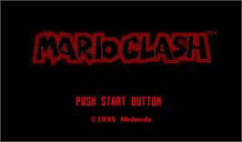 Title screen of Mario Clash on the Nintendo Virtual Boy.