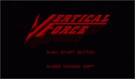 Title screen of Vertical Force on the Nintendo Virtual Boy.