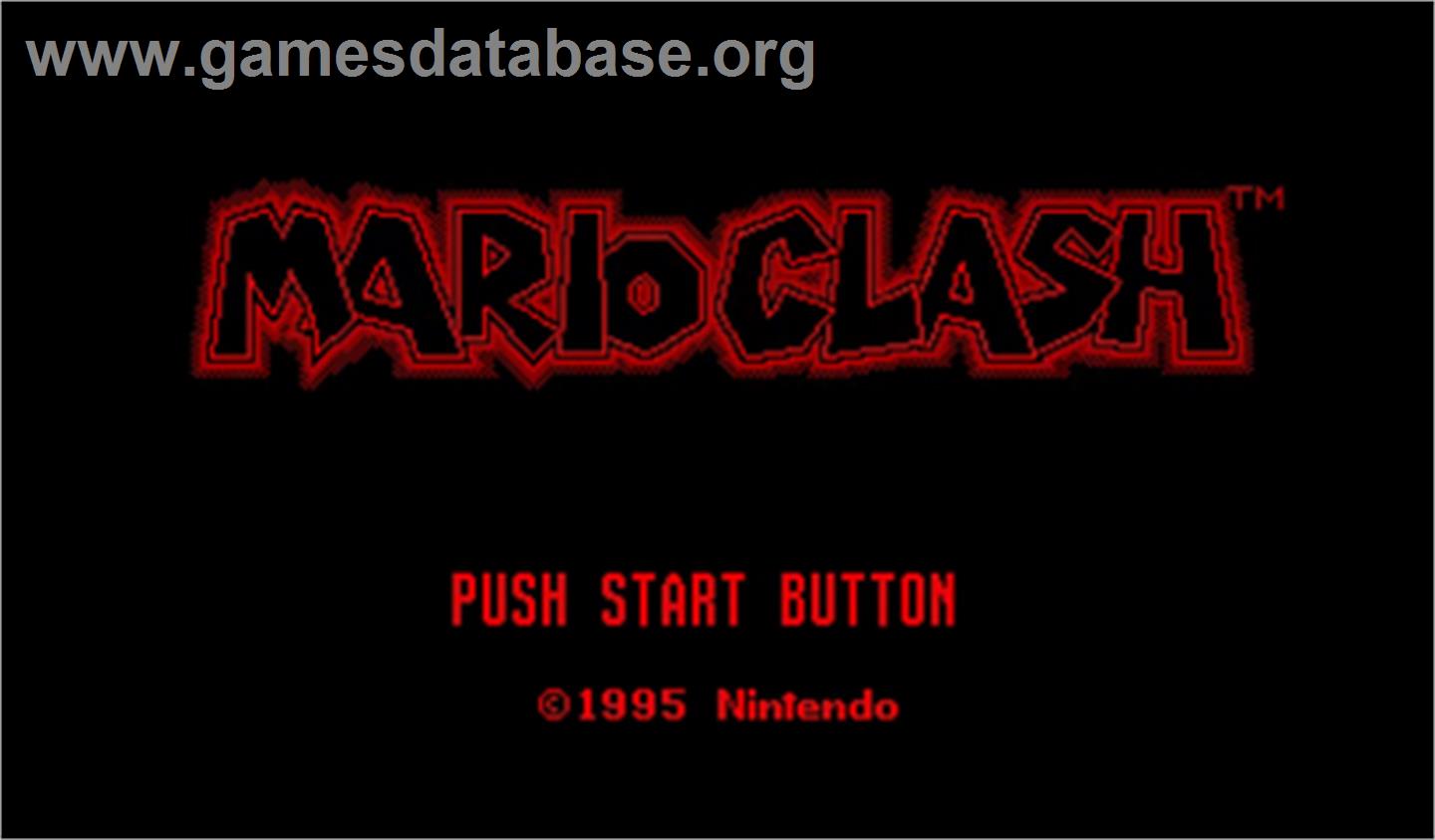 Mario Clash - Nintendo Virtual Boy - Artwork - Title Screen