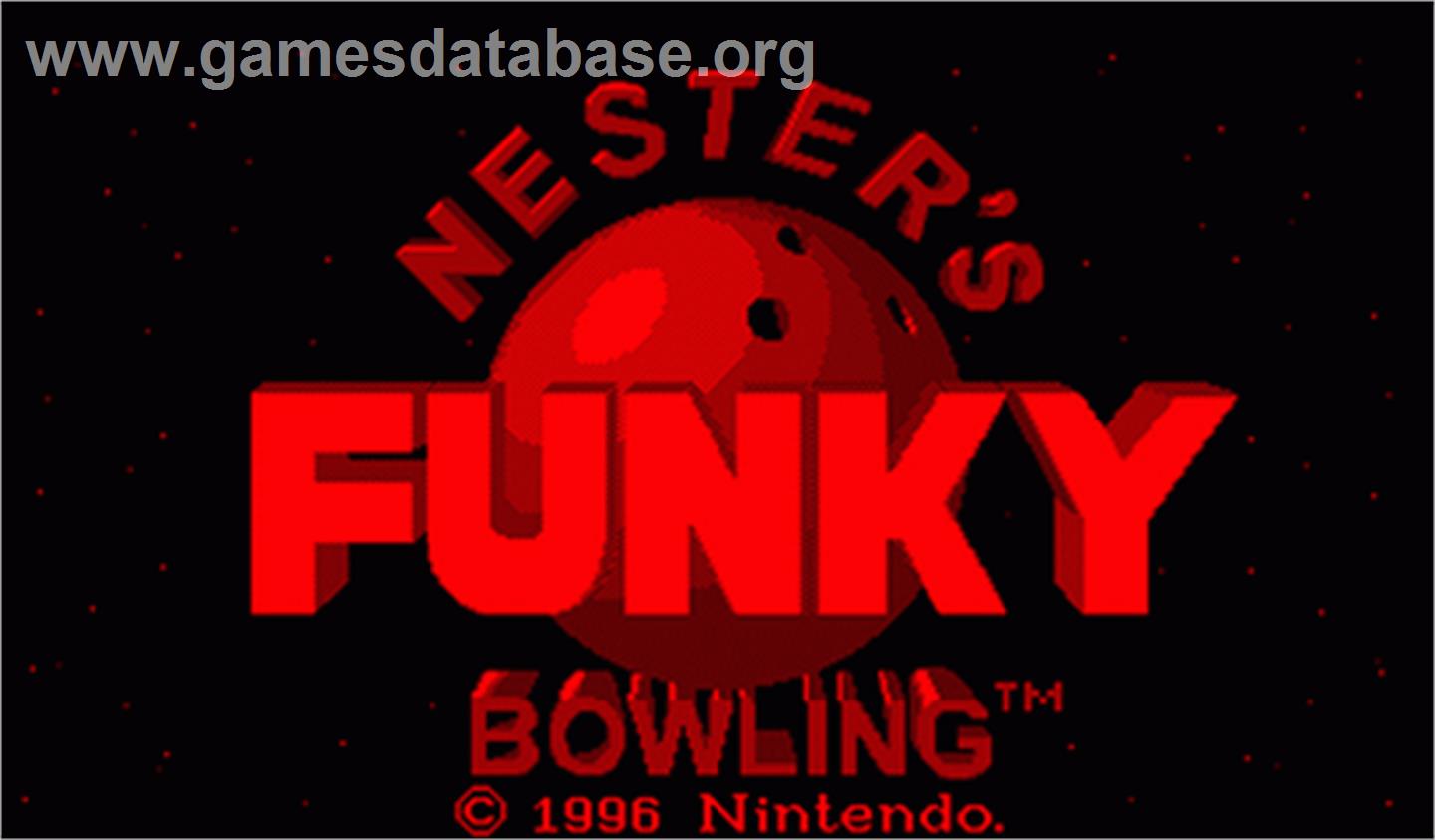 Nester's Funky Bowling - Nintendo Virtual Boy - Artwork - Title Screen