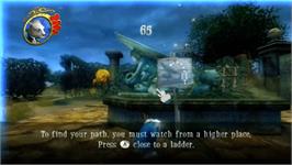 In game image of Alice in Wonderland on the Nintendo Wii.