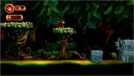 In game image of Donkey Kong Country Returns on the Nintendo Wii.