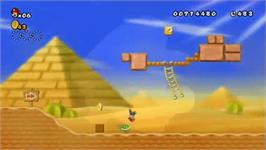 In game image of New Super Mario Bros. on the Nintendo Wii.