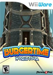 Box cover for BurgerTime World Tour on the Nintendo WiiWare.