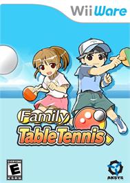 Box cover for Family Table Tennis on the Nintendo WiiWare.