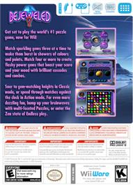 Box back cover for Bejeweled 2 on the Nintendo WiiWare.