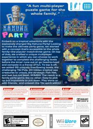 Box back cover for Big Kahuna Party on the Nintendo WiiWare.