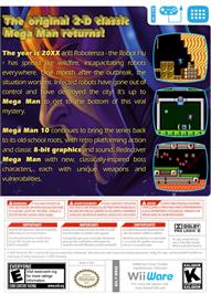 Box back cover for Mega Man 10 on the Nintendo WiiWare.
