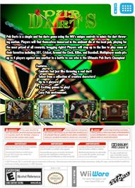 Box back cover for Pub Darts on the Nintendo WiiWare.