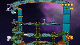 In game image of BurgerTime World Tour on the Nintendo WiiWare.