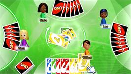 In game image of UNO on the Nintendo WiiWare.