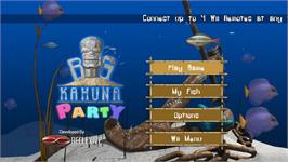 Title screen of Big Kahuna Party on the Nintendo WiiWare.