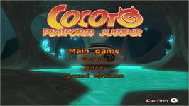 Title screen of Cocoto Platform Jumper on the Nintendo WiiWare.