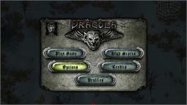 Title screen of Dracula - Undead Awakening on the Nintendo WiiWare.