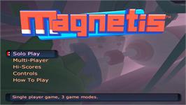 Title screen of Magnetis on the Nintendo WiiWare.