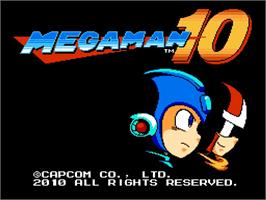 Title screen of Mega Man 10 on the Nintendo WiiWare.