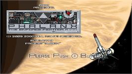 Title screen of Phalanx on the Nintendo WiiWare.