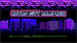 Title screen of Retro City Rampage on the Nintendo WiiWare.