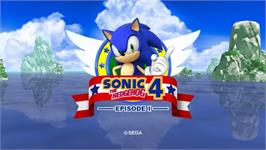Title screen of Sonic the Hedgehog 4 - Episode I on the Nintendo WiiWare.