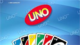 Title screen of UNO on the Nintendo WiiWare.