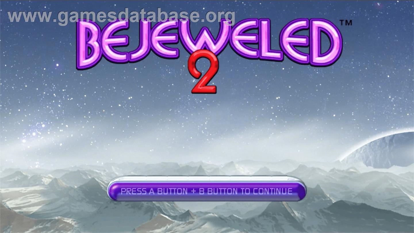 Bejeweled 2 - Nintendo WiiWare - Artwork - Title Screen