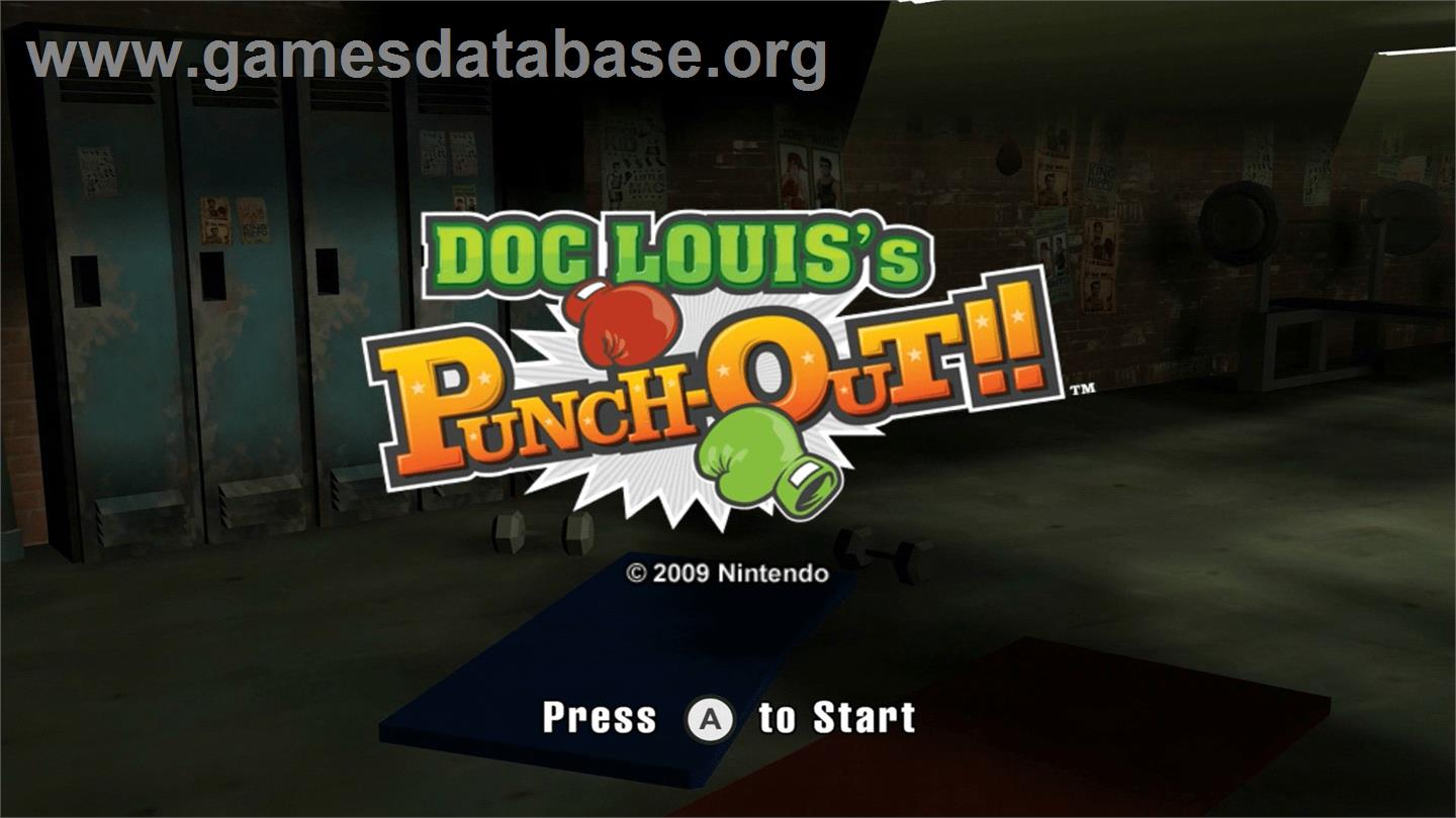 Doc Louiss Punch Out - Nintendo WiiWare - Artwork - Title Screen