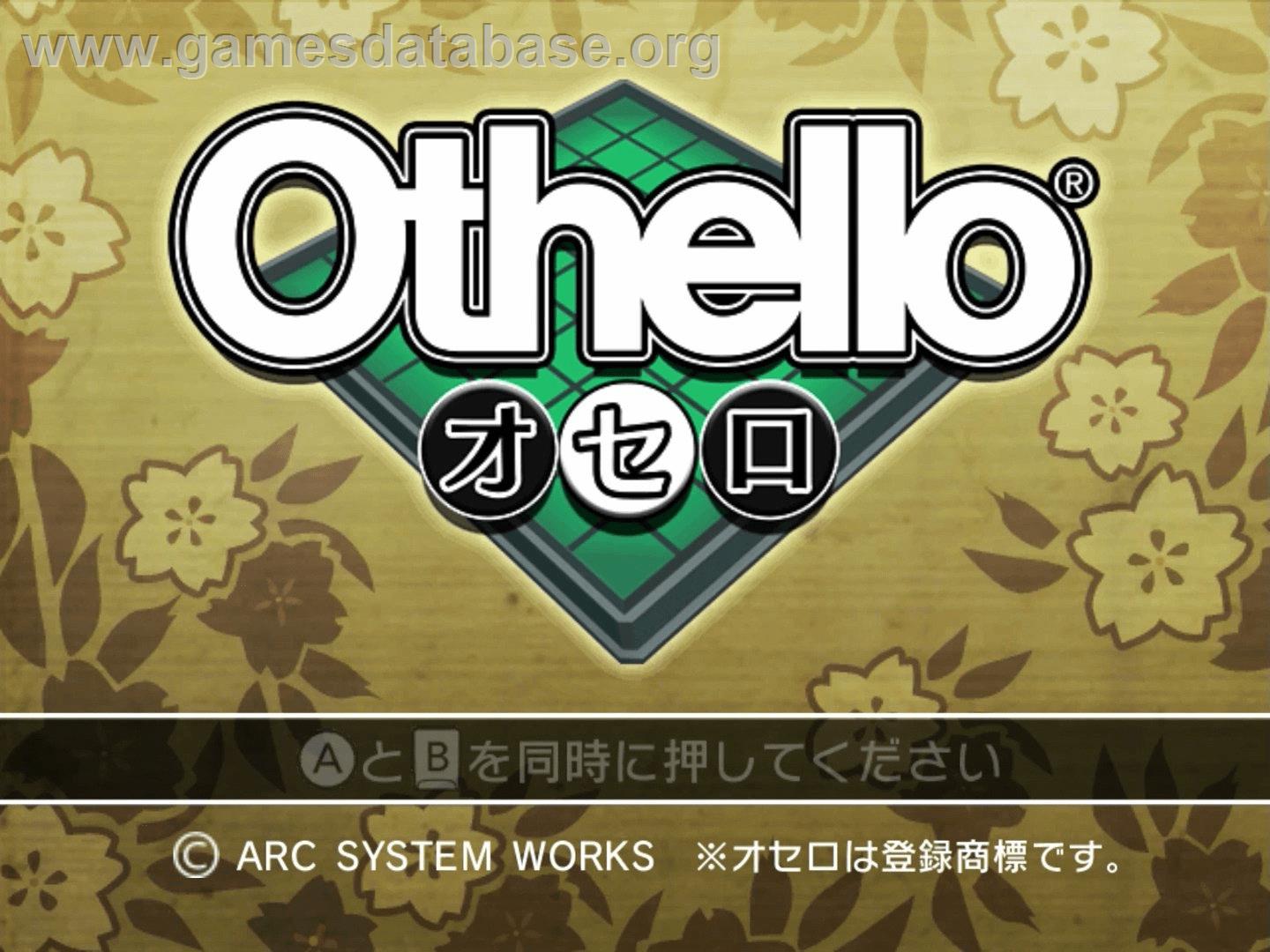Othello - Nintendo WiiWare - Artwork - Title Screen
