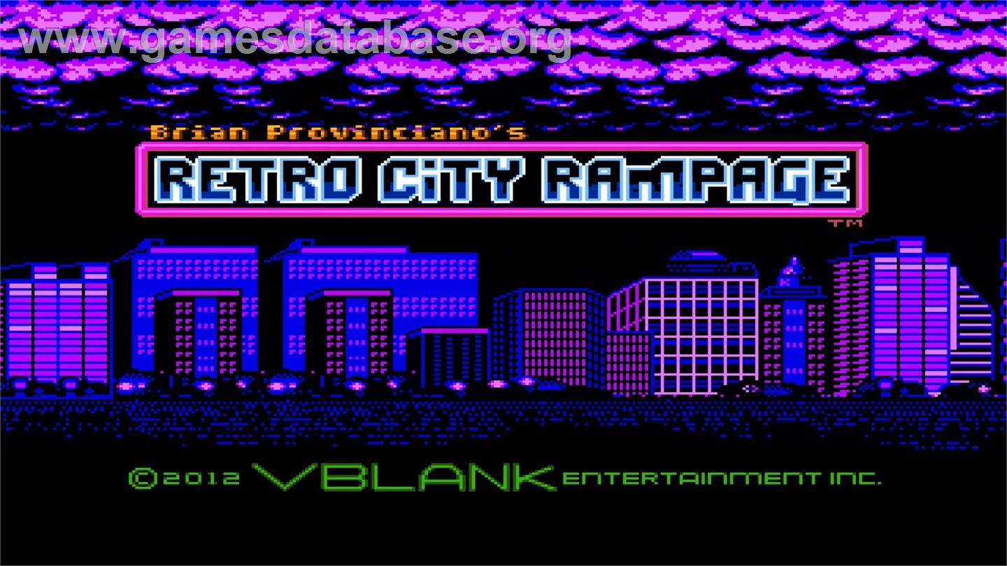 Retro City Rampage - Nintendo WiiWare - Artwork - Title Screen