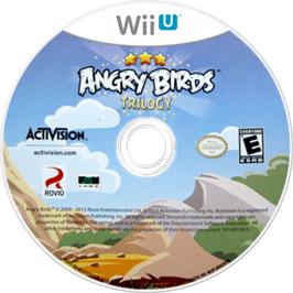 Artwork on the Disc for Angry Birds Trilogy on the Nintendo Wii U.
