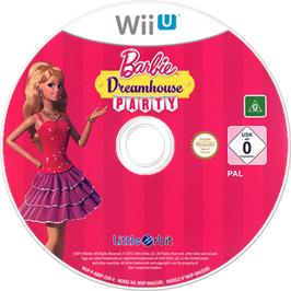 Artwork on the Disc for Barbie Dreamhouse Party on the Nintendo Wii U.