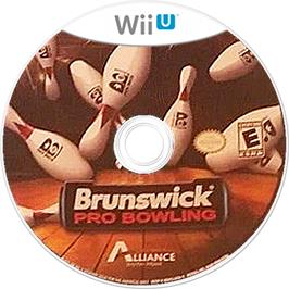 Artwork on the Disc for Brunswick Pro Bowling on the Nintendo Wii U.