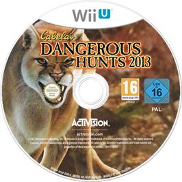 Artwork on the Disc for Cabela's Dangerous Hunts 2013 on the Nintendo Wii U.