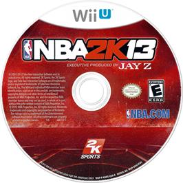 Artwork on the Disc for NBA 2K13 on the Nintendo Wii U.