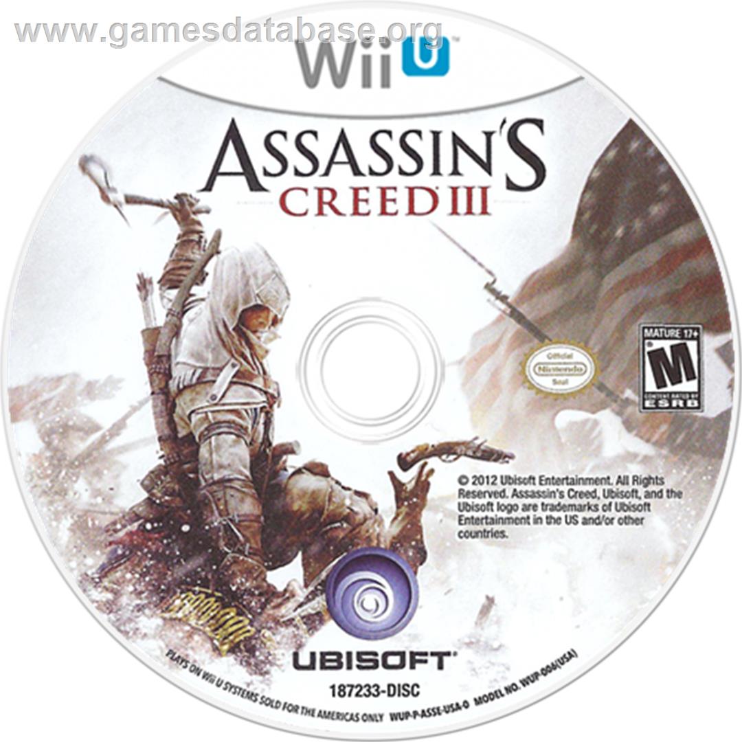 Assassin's Creed III - Nintendo Wii U - Artwork - Disc