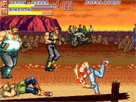 In game image of Fatal Fury ReBout 2 on the OpenBOR.