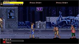 In game image of Final Fight Gold on the OpenBOR.