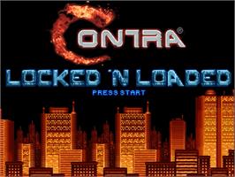 Title screen of Contra - Locked 'N Loaded on the OpenBOR.