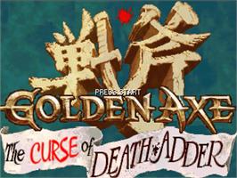 Title screen of Golden Axe Curse of Death Adder 3.0 on the OpenBOR.