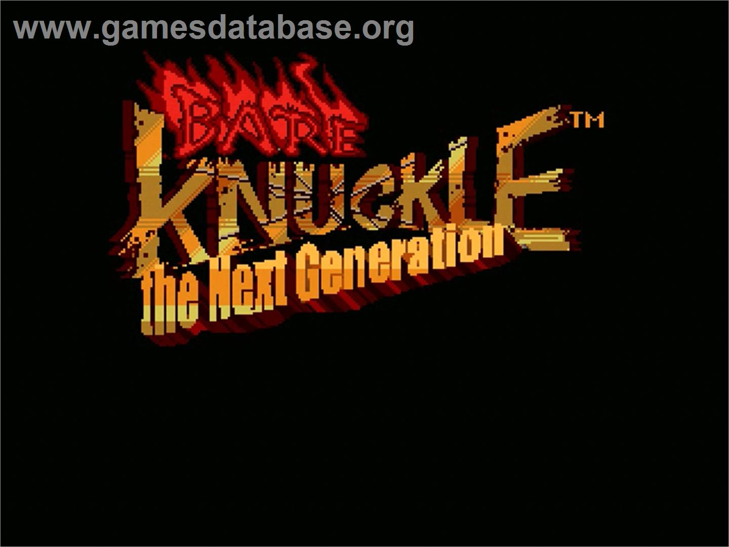 Bare Knuckle - Next Generation - OpenBOR - Artwork - Title Screen