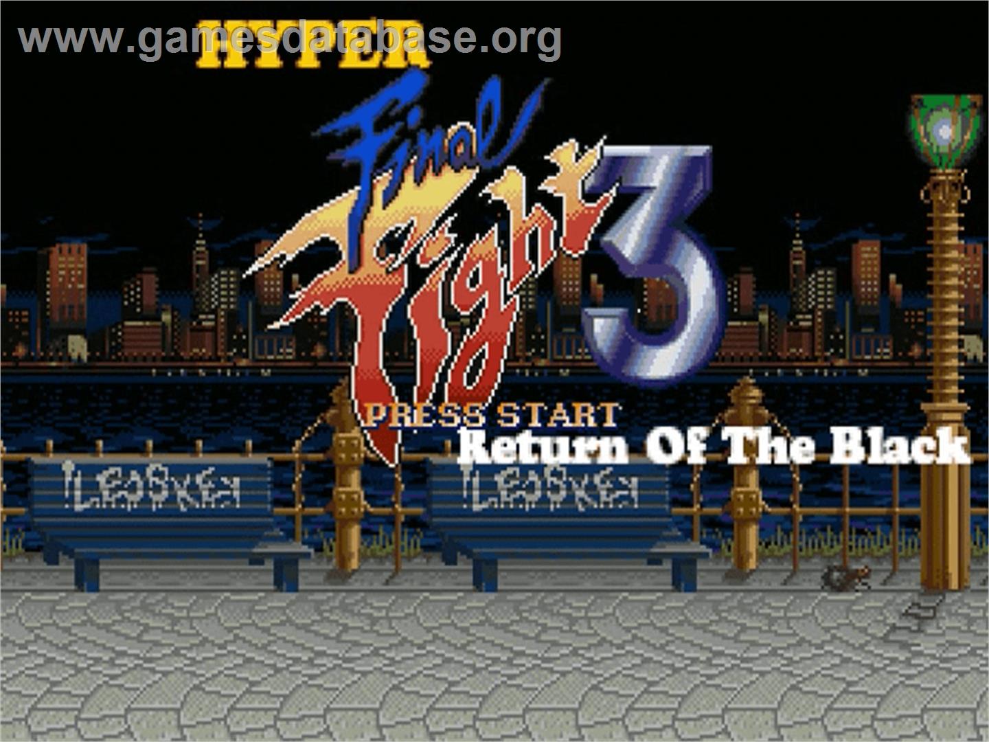 Hyper Final Fight 3 - Return of the Black - OpenBOR - Artwork - Title Screen
