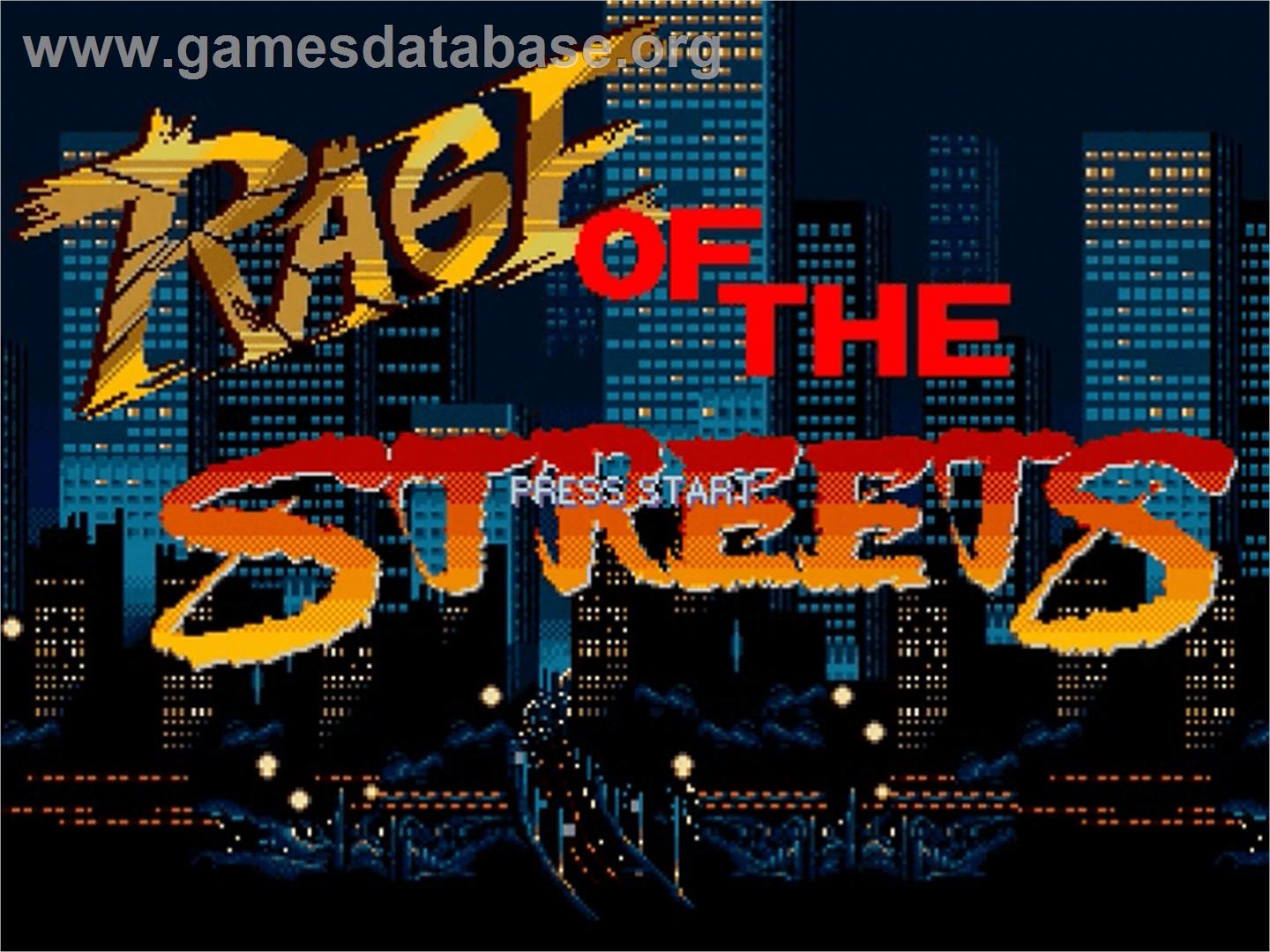Rage of the Streets - OpenBOR - Artwork - Title Screen