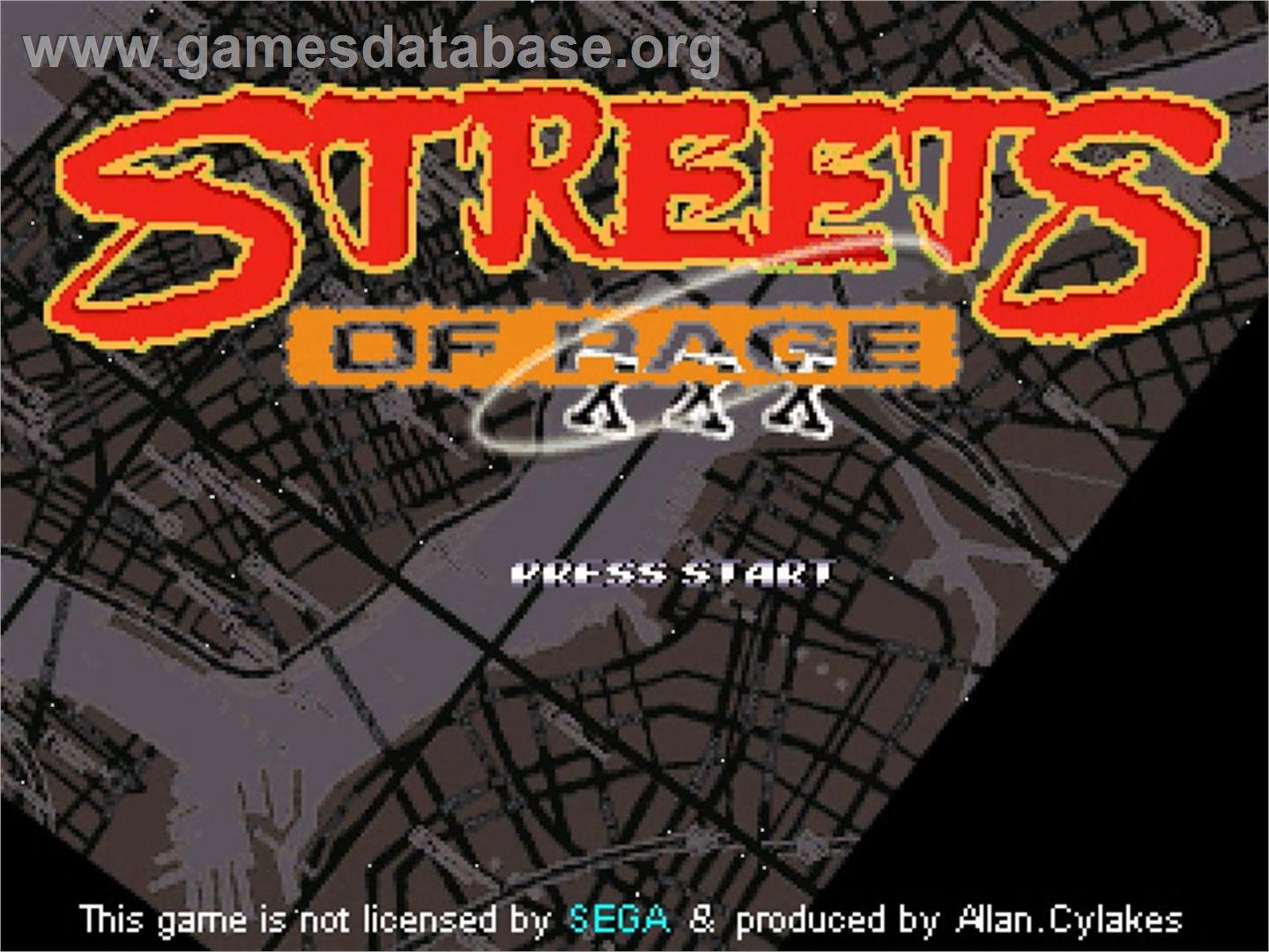 Streets Of Rage XXX - OpenBOR - Artwork - Title Screen