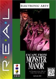 Box cover for Escape from Monster Manor on the Panasonic 3DO.