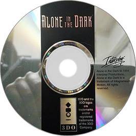 Artwork on the Disc for Alone in the Dark on the Panasonic 3DO.