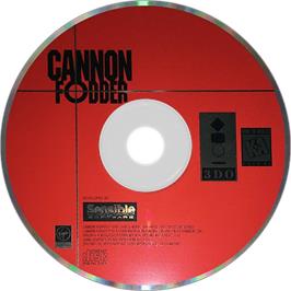 Artwork on the Disc for Cannon Fodder on the Panasonic 3DO.